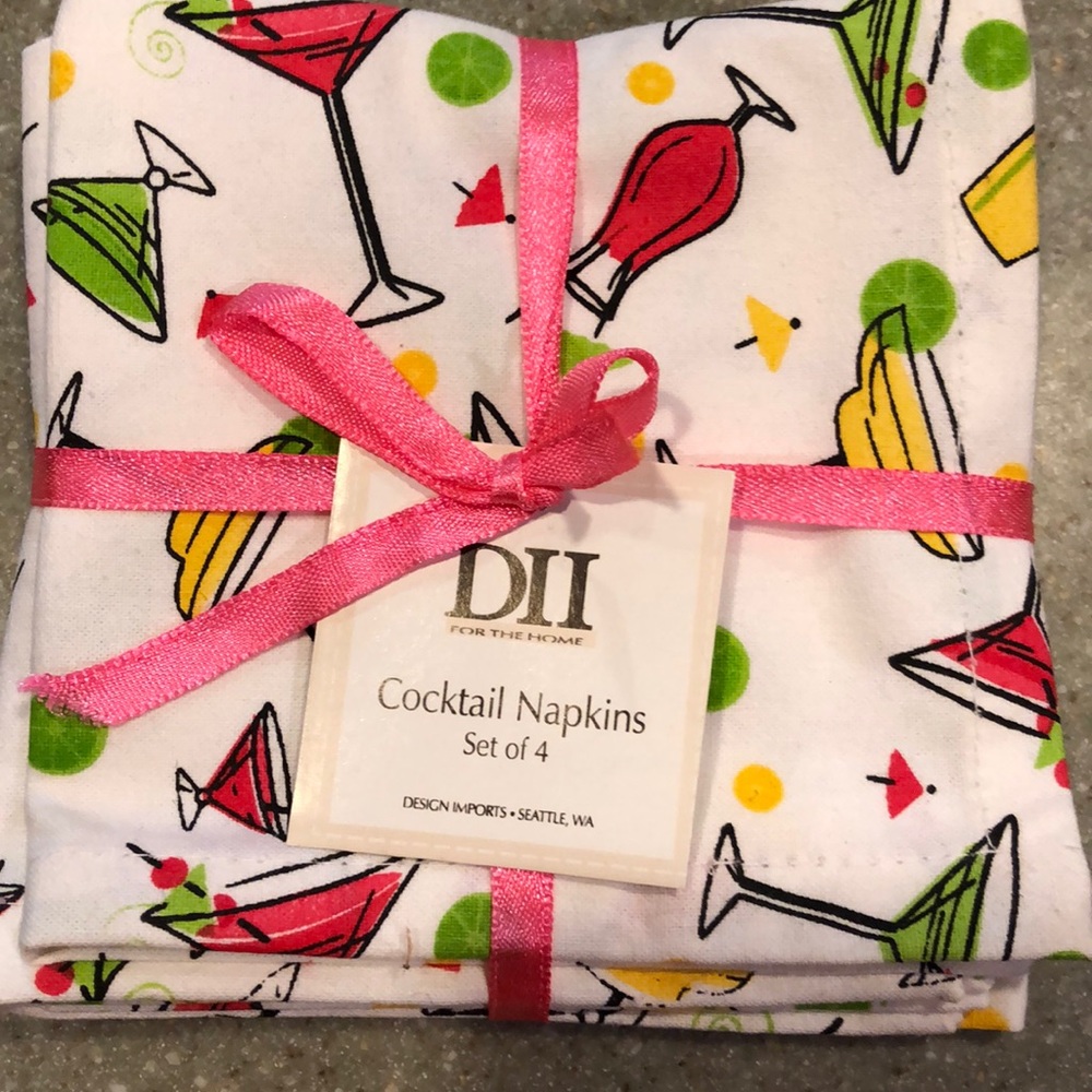 Set of 4 Cocktail Napkins